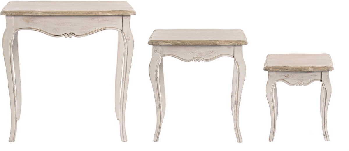 mutoni Table d&#039;appoint Clarisse (lot de 3)  