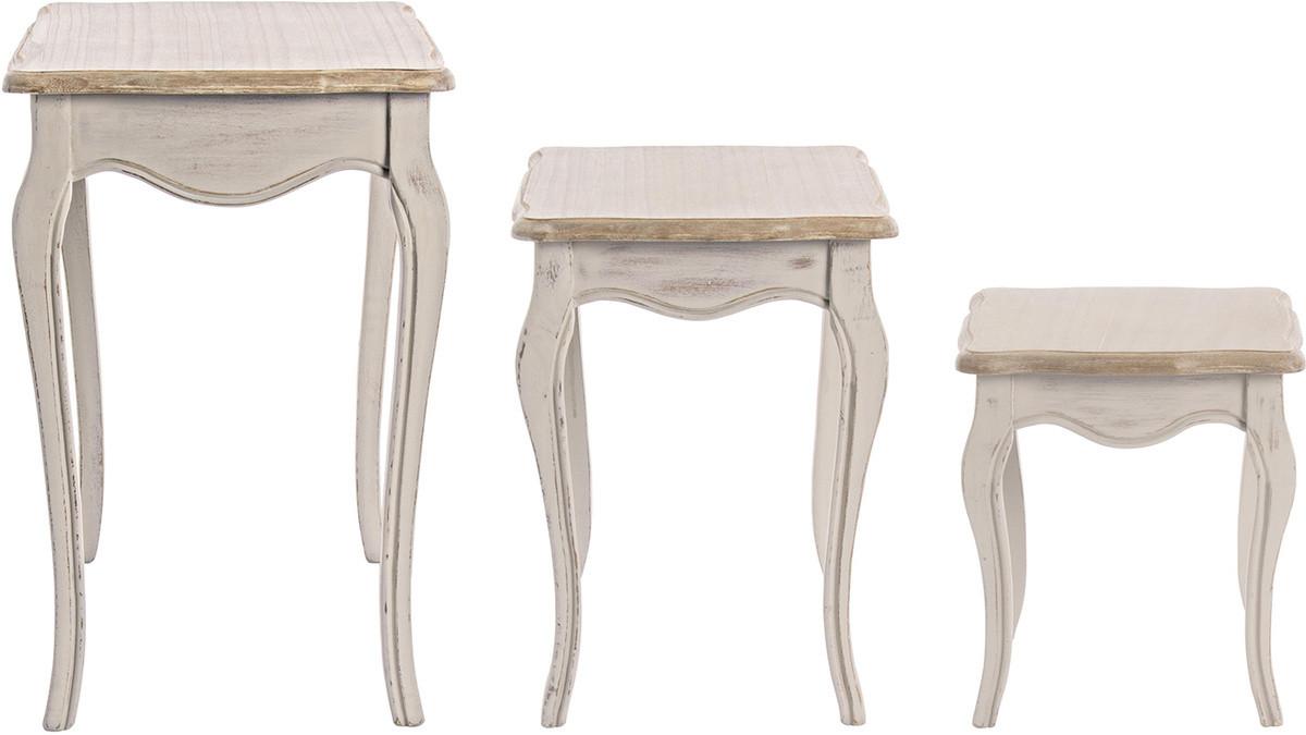 mutoni Table d&#039;appoint Clarisse (lot de 3)  