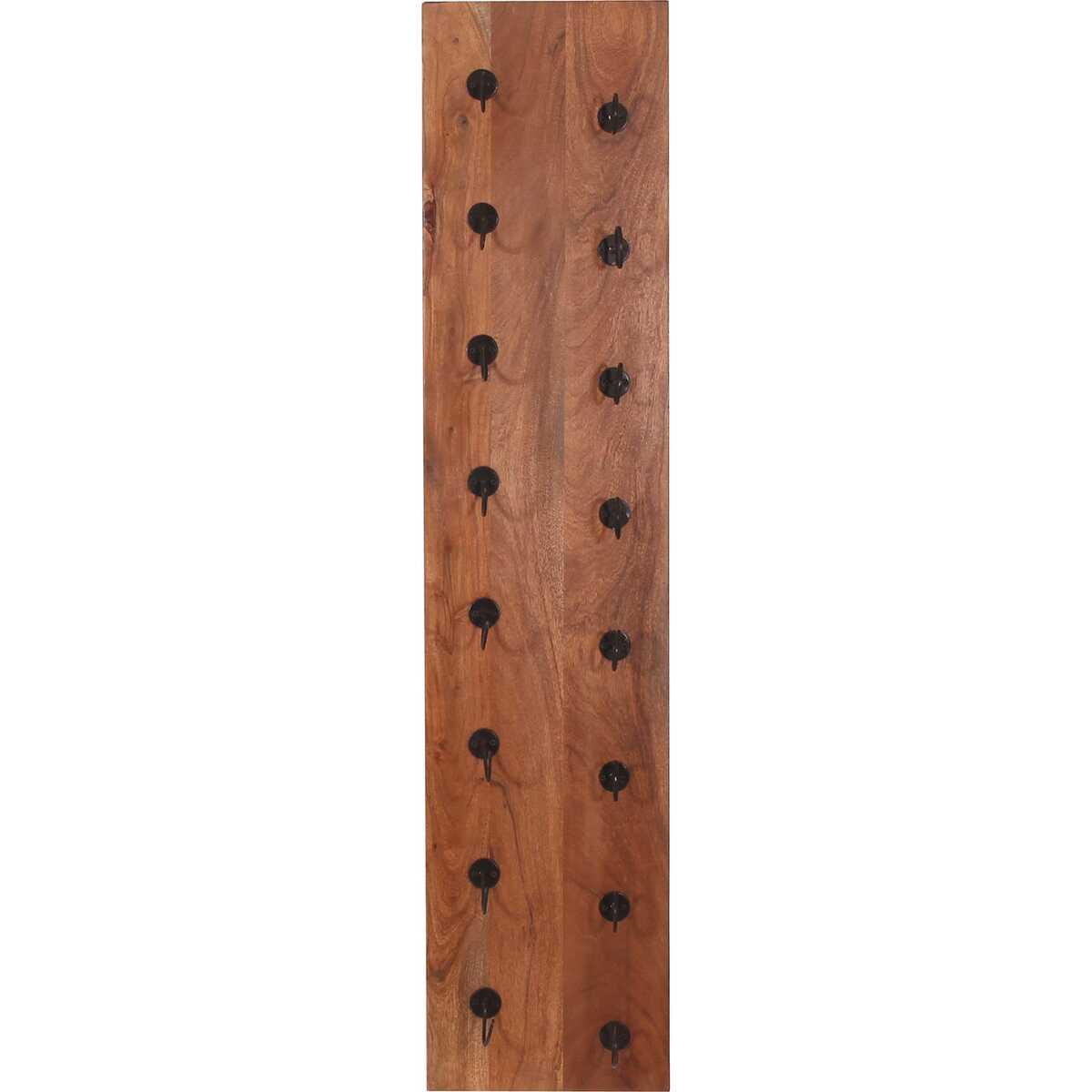 mutoni Wand-Weinregal Havanna natur antikschwarz 33x148  