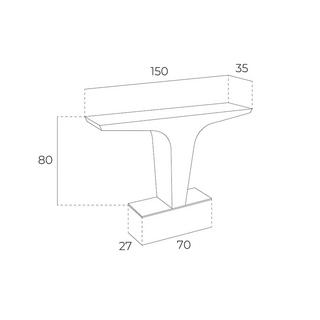 ANGEL CERDA  Console de noyer 