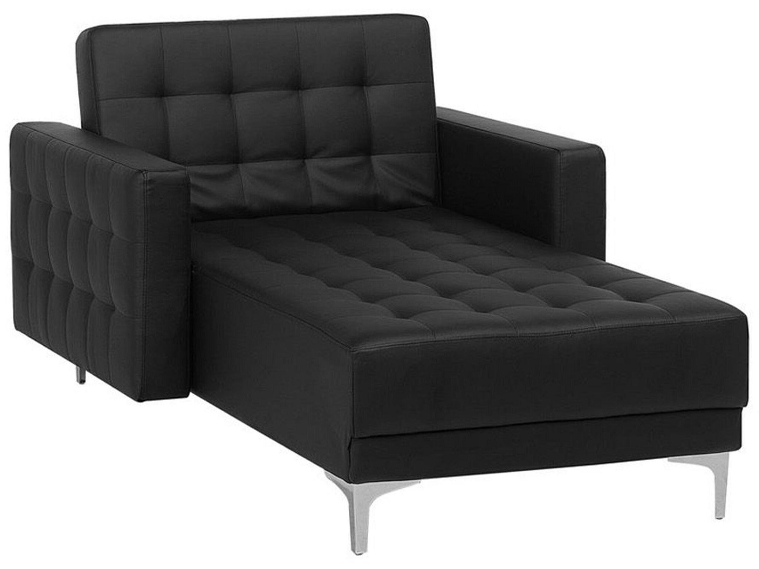 Beliani Chaise longue en Cuir PU Moderne ABERDEEN  