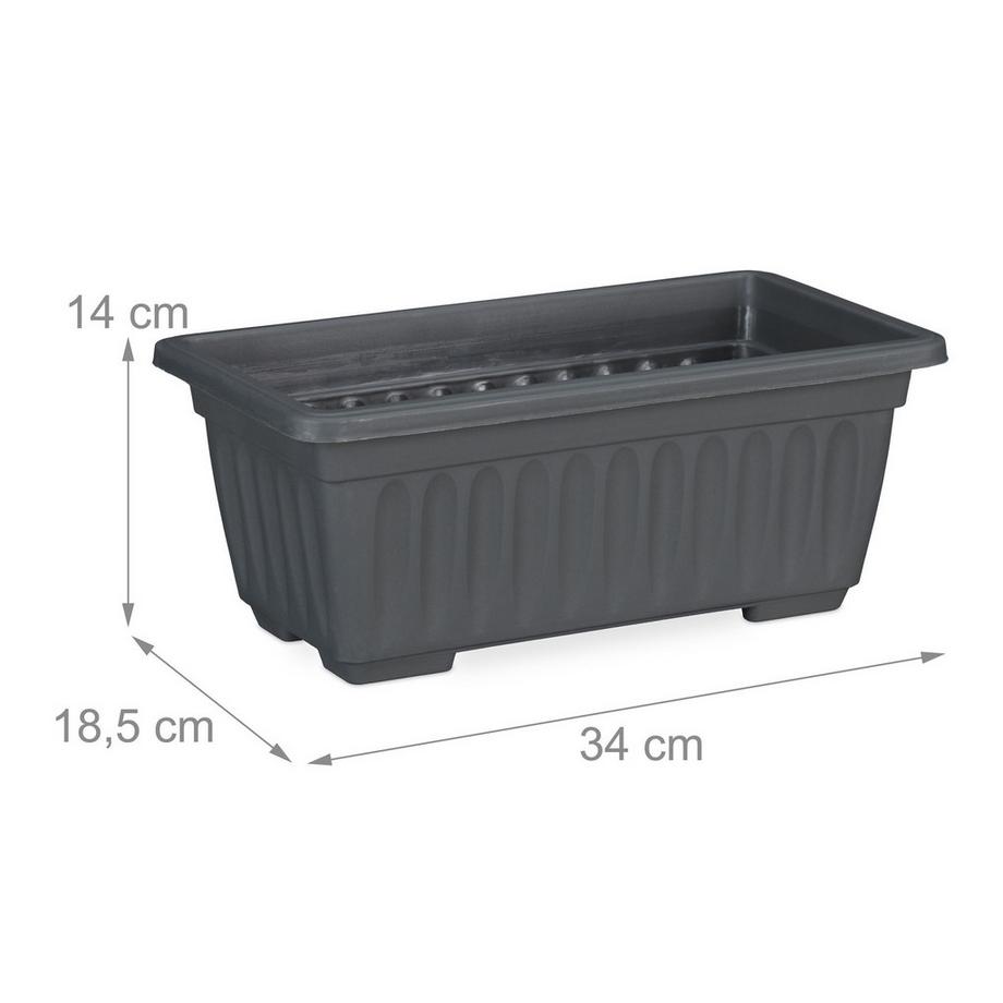 B2X Blumenkasten mit 4 schmalen Blumen  