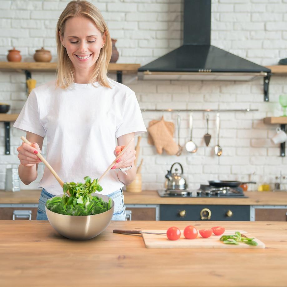 Northix Ciotola da portata moderna oro/argento  