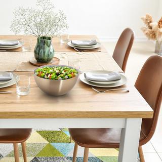 Northix Bol de service moderne or/argent  