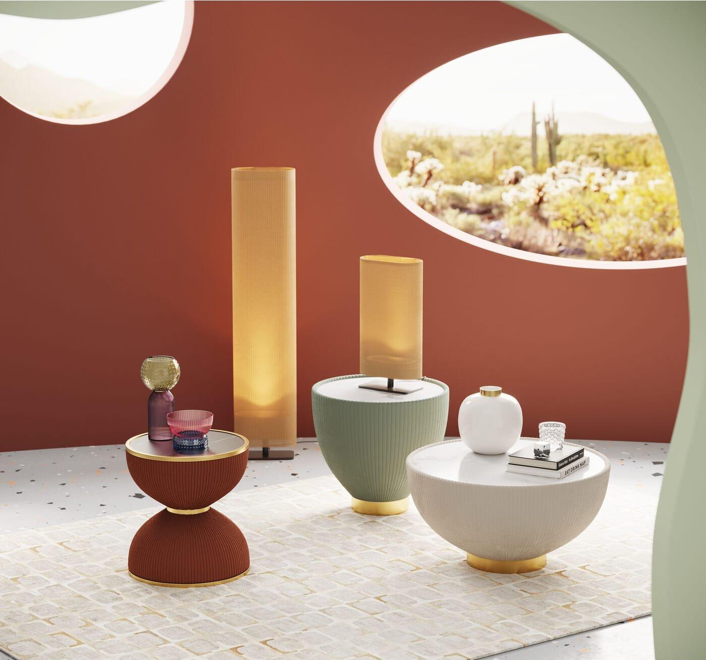 KARE Design Table d&#039;appoint Endless Vegas vert rond 47  