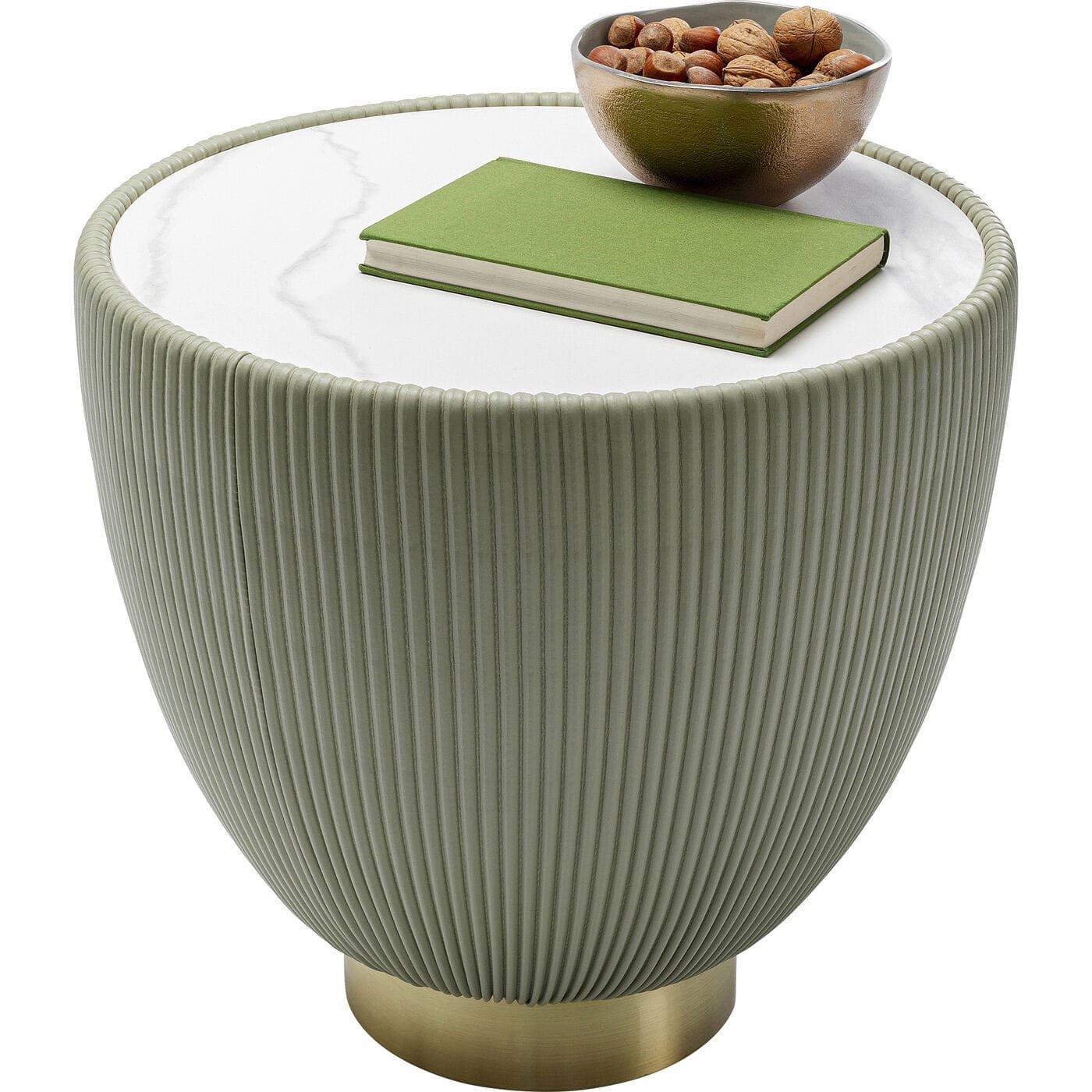 KARE Design Table d&#039;appoint Endless Vegas vert rond 47  