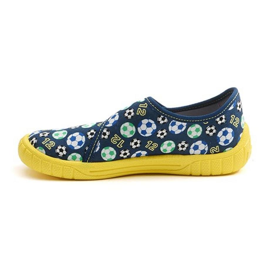 Superfit Scarpe in tela con stampa da calcio e chiusura a strappo  