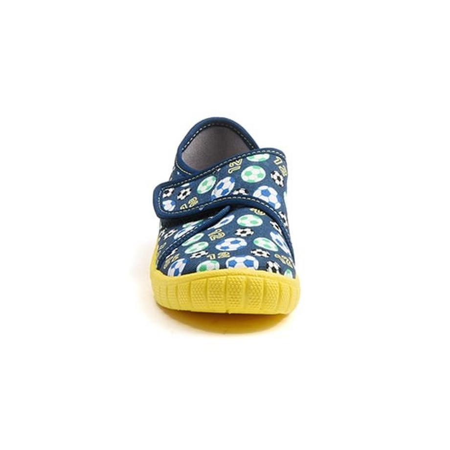Superfit Scarpe in tela con stampa da calcio e chiusura a strappo  