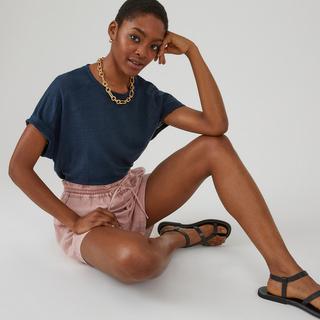La Redoute Collections Leinen Rundhals T-Shirt  