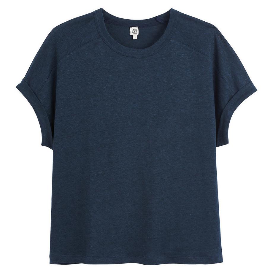 La Redoute Collections T-shirt col rond en lin  