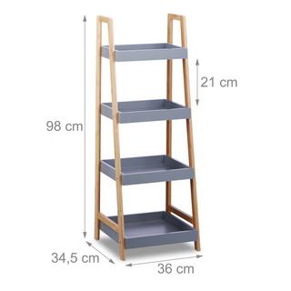 B2X Bambus Badezimmerregal mit 4 Ablagen  