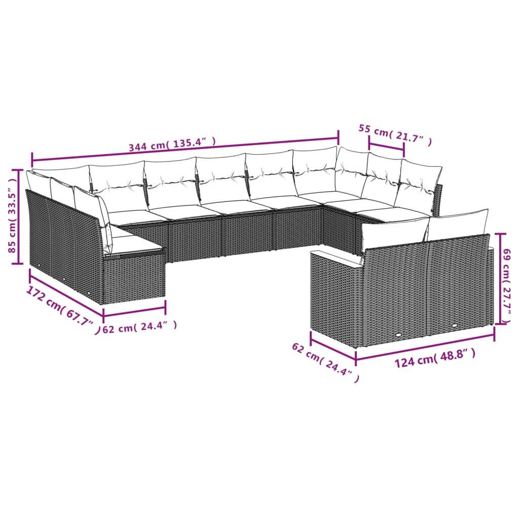 VidaXL Garten sofagarnitur poly-rattan  