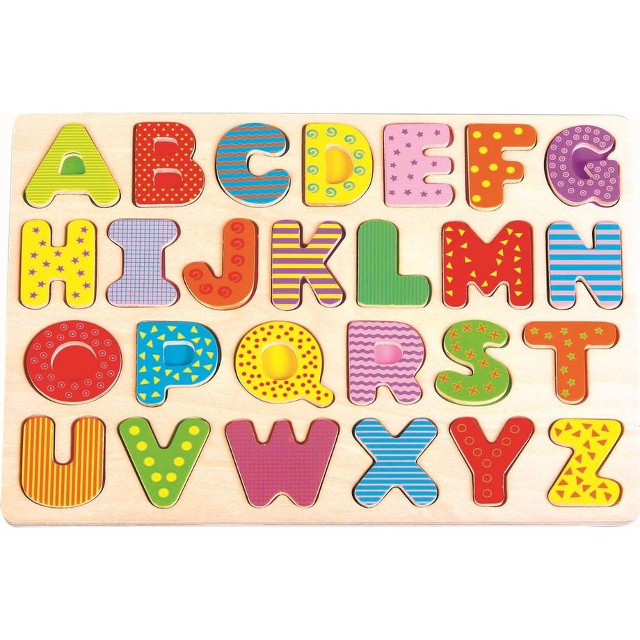 Spielba Holzspielwaren  Puzzle Grossbuchstaben 