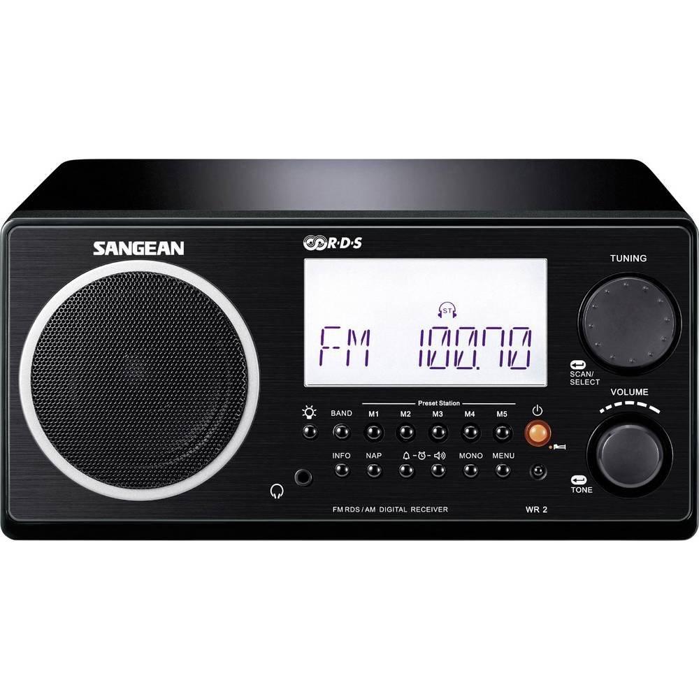 SANGEAN  Sangean WR-2 Radio da tavolo Radio FM, nero MW 