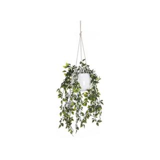 Vente-unique Plante artificielle tombante avec pot en céramique - H.70 x L.20 cm - vert - BAHIANA  