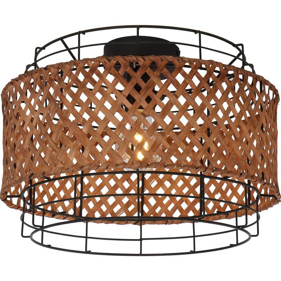 Plafonnier Gina métal noir 1xE27