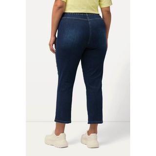 Ulla Popken  Jeans a 7/8 modello Sienna con taglio della gamba aderente e cintura comoda 