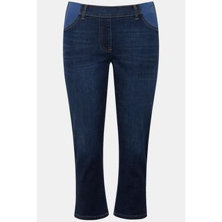 Ulla Popken  Jeans a 7/8 modello Sienna con taglio della gamba aderente e cintura comoda 