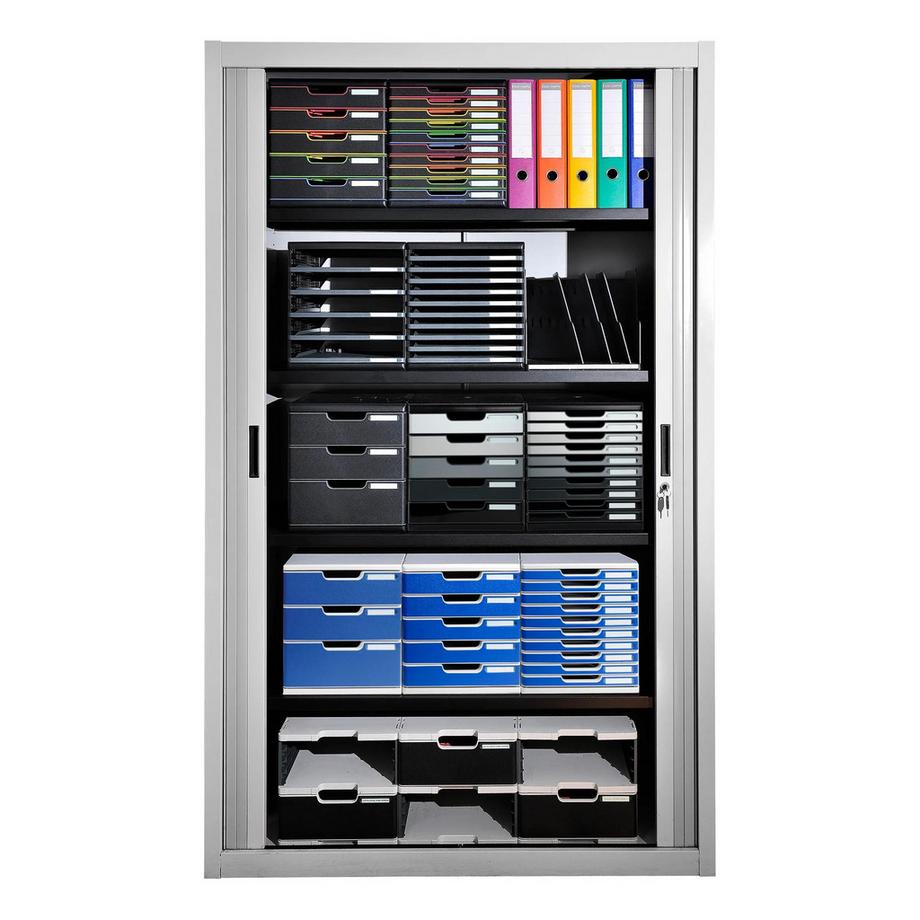 Exacompta Module de classement Modulo Shades of Grey 5 tiroirs fermés  