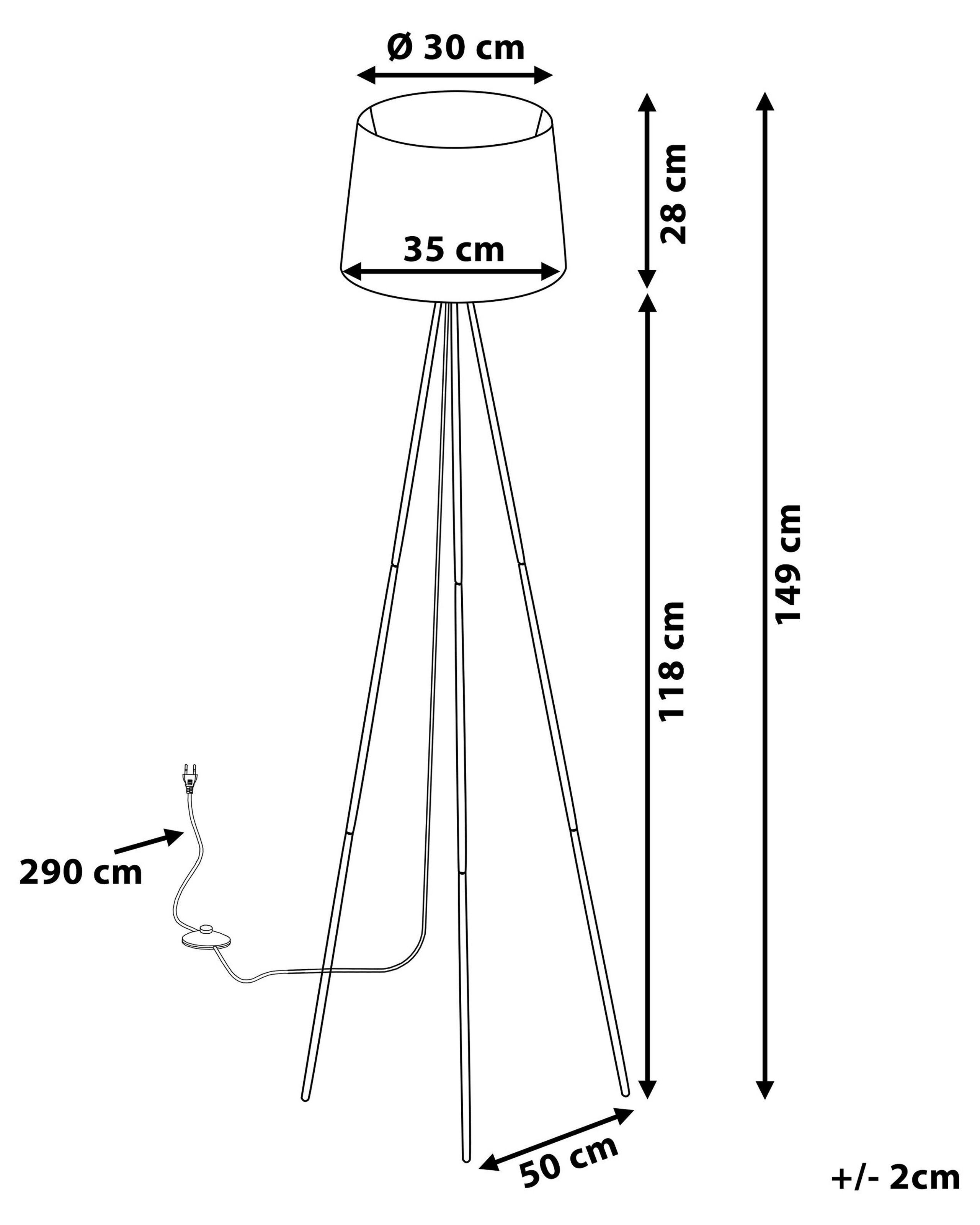 Beliani Lampada da pavimento en Ferro Moderno SAMBRA  