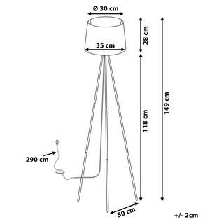 Beliani Lampada da pavimento en Ferro Moderno SAMBRA  