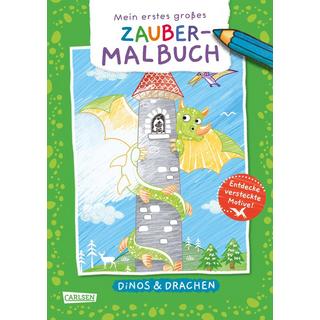 Ausmalbilder für Kita-Kinder: Mein erstes großes Zauber-Malbuch: Dinos & Drachen Eisendle, Carmen (Illustrationen) Gebundene Ausgabe 