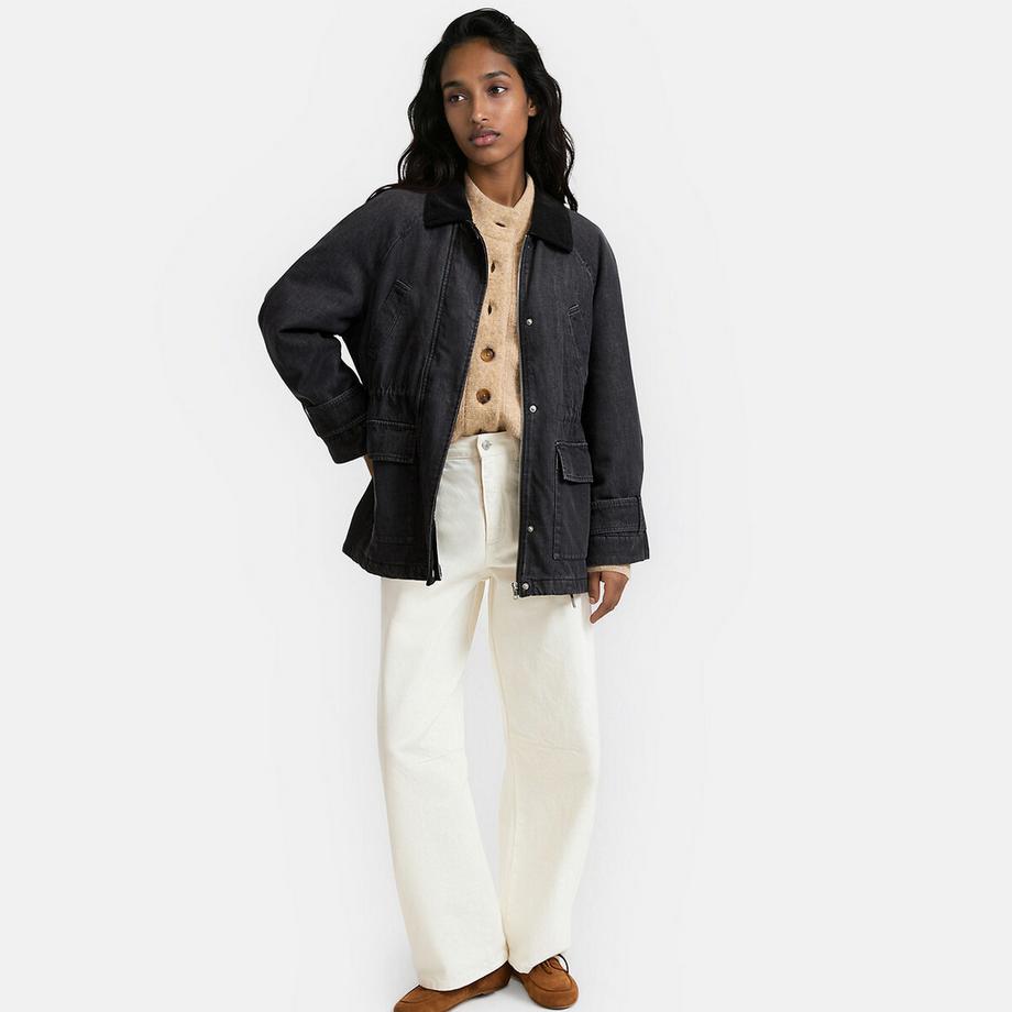 La Redoute Collections Manteau mi-long avec fermeture zippée  