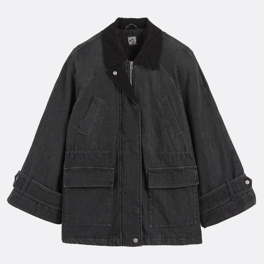 La Redoute Collections Manteau mi-long avec fermeture zippée  