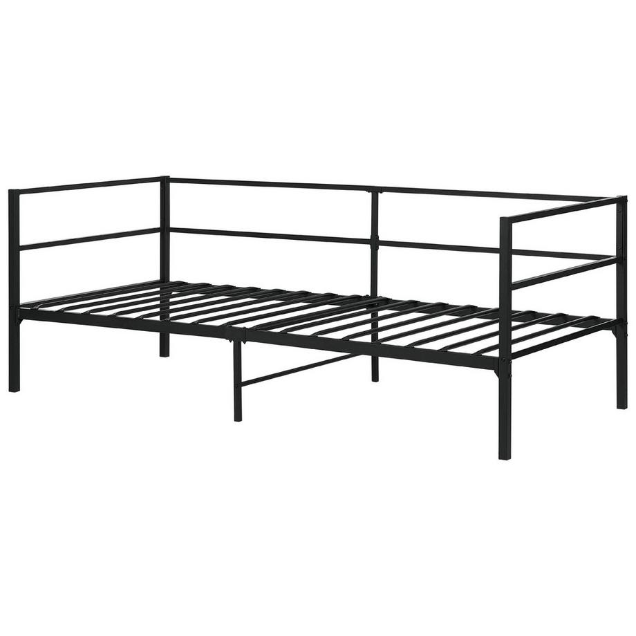 Beliani Lit avec sommier en Métal Industriel BATTUT  