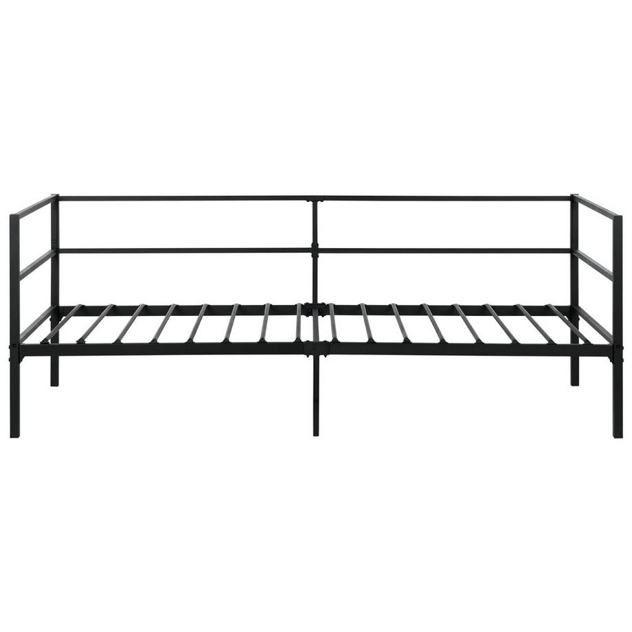 Beliani Lit avec sommier en Métal Industriel BATTUT  