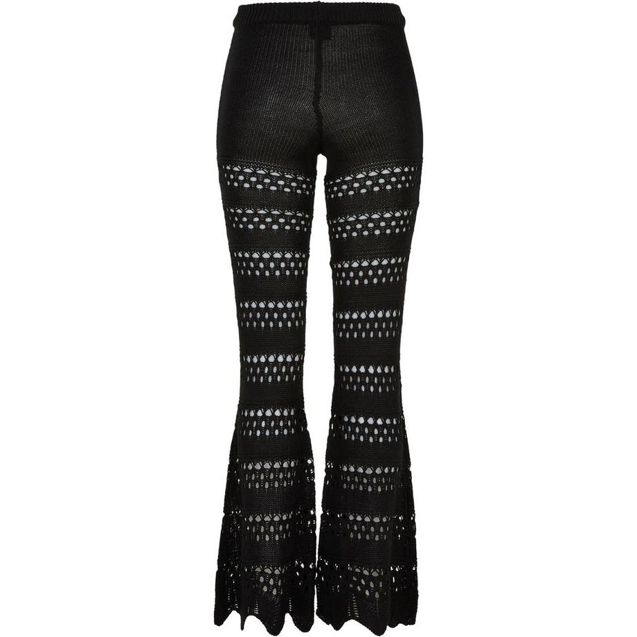 URBAN CLASSICS Ausgestellte Häkelstrick Leggings  