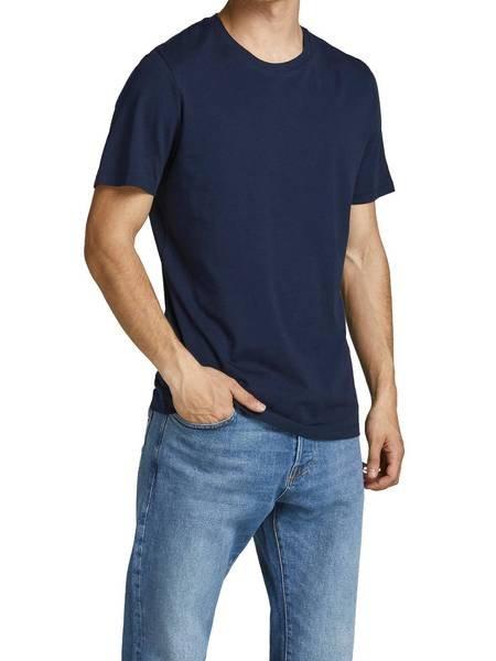 JACK & JONES  Maglietta Uomini Confezione da 5 Vestibilità confortevole-JJEORGANIC BASIC TEE O-NECK 5PK 