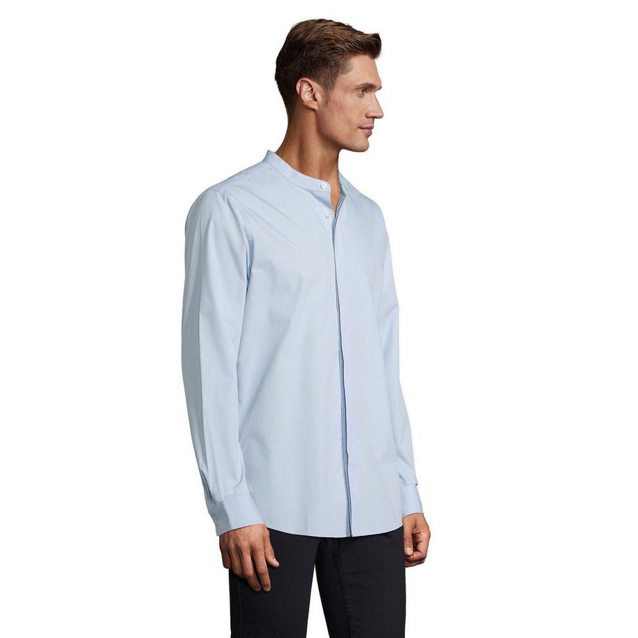 SOLS Bart Camicia Maniche Lunghe Collo Mao  