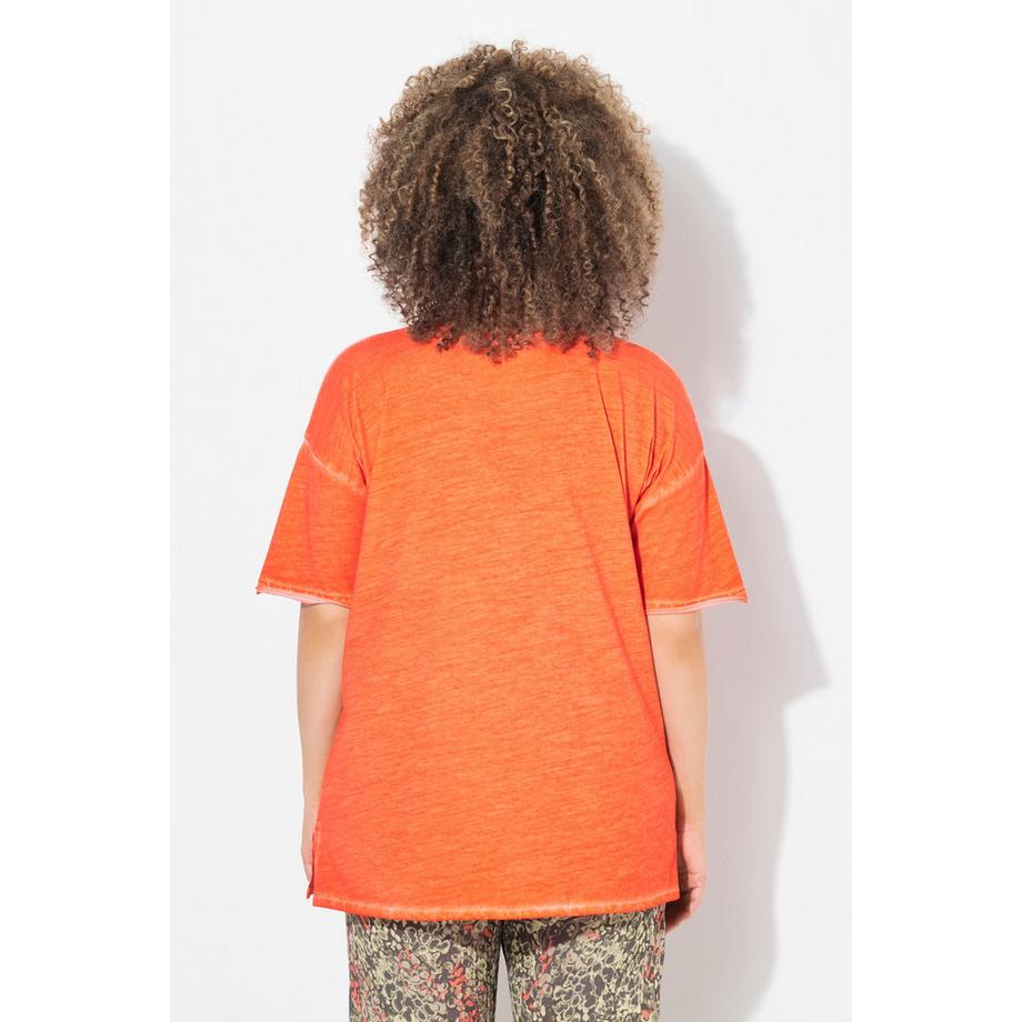 Ulla Popken T-Shirt Oversize Poche Poitrine Volantée  