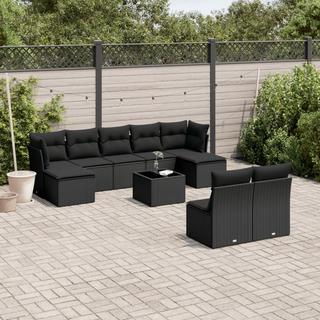 VidaXL Ensemble de canapés de jardin rotin synthétique  