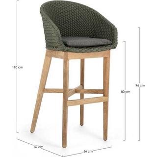 mutoni Tabouret de bar de jardin vert Coachella  