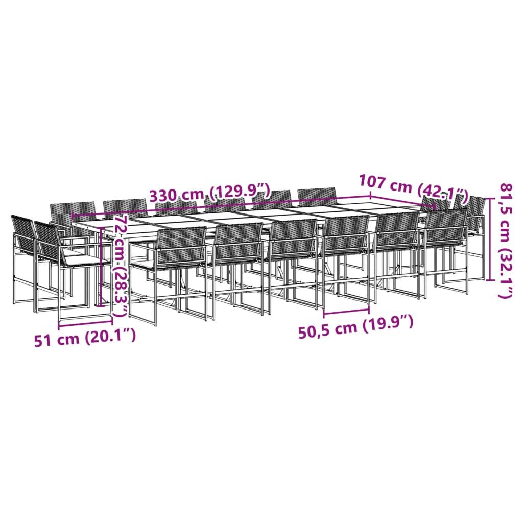 VidaXL Garten essgruppe poly-rattan  