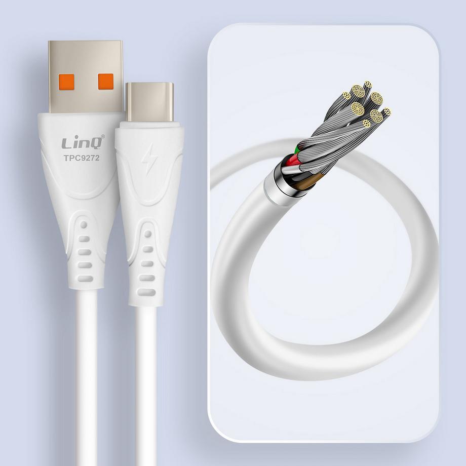 Avizar  USB / USB-C Kabel 1m Weiß, LinQ 