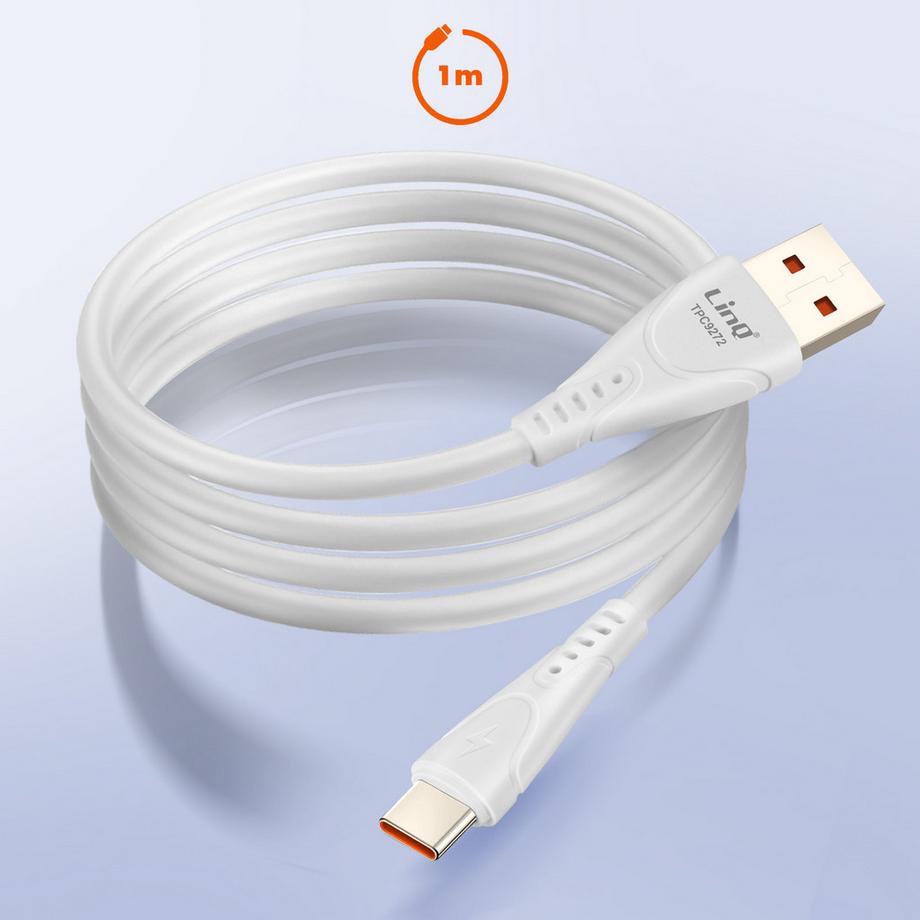 Avizar  USB / USB-C Kabel 1m Weiß, LinQ 