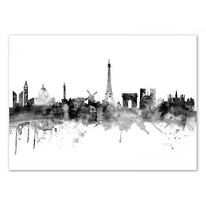 Art-Poster - Paris France Skyline - Michael Tompsett - 50 x 70 cm