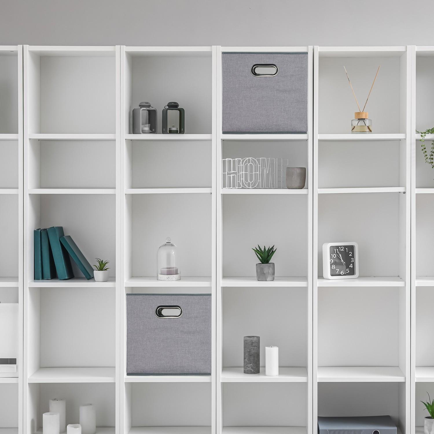 Northio Set di 2 scatole portaoggetti grigie  