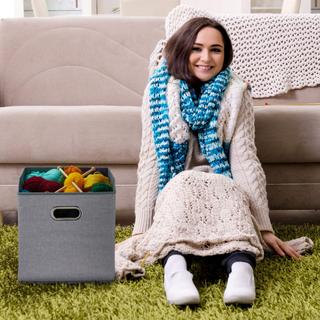 Northio Set di 2 scatole portaoggetti grigie  