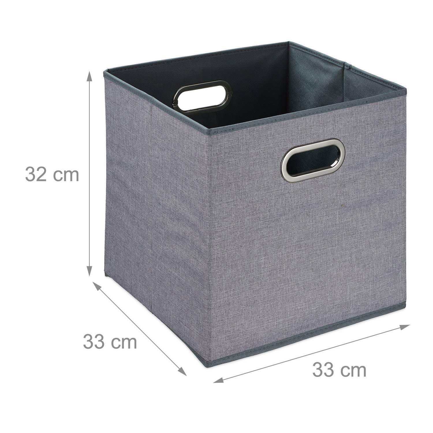 Northio Set di 2 scatole portaoggetti grigie  