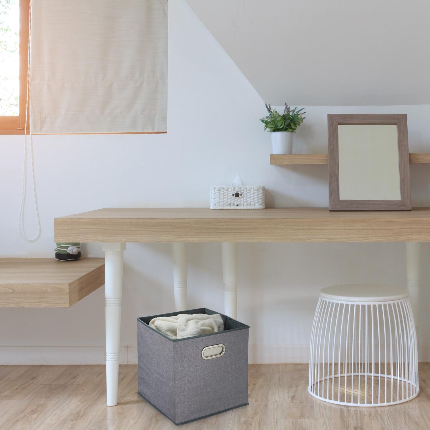 Northio Set di 2 scatole portaoggetti grigie  