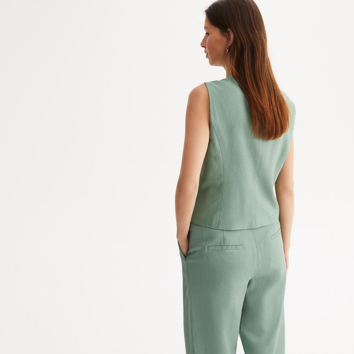 La Redoute Collections Gilet senza maniche abbottonato  