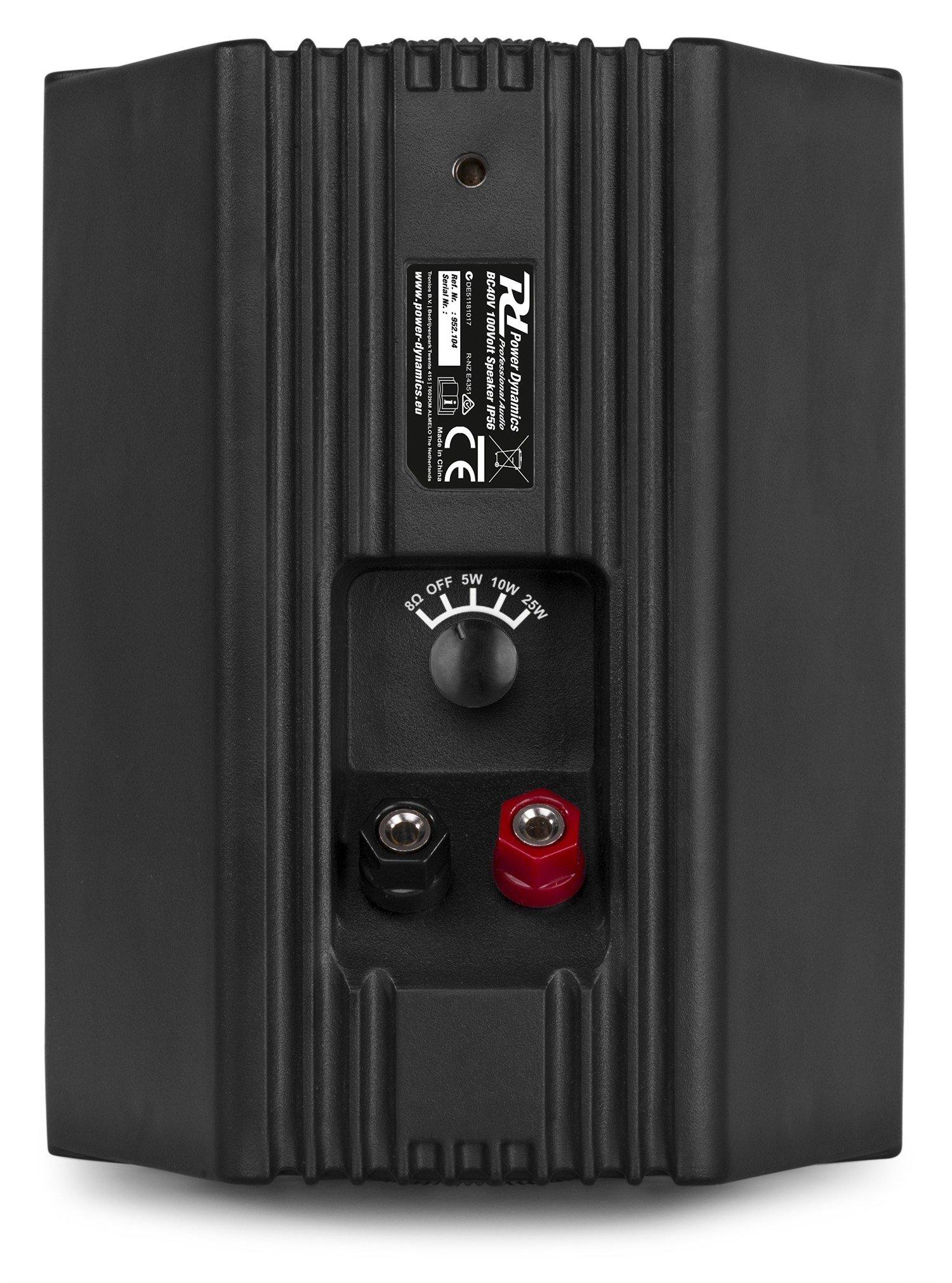 Power Dynamics  Power Dynamics BC40V haut-parleur 1-voie Noir Avec fil 30 W 