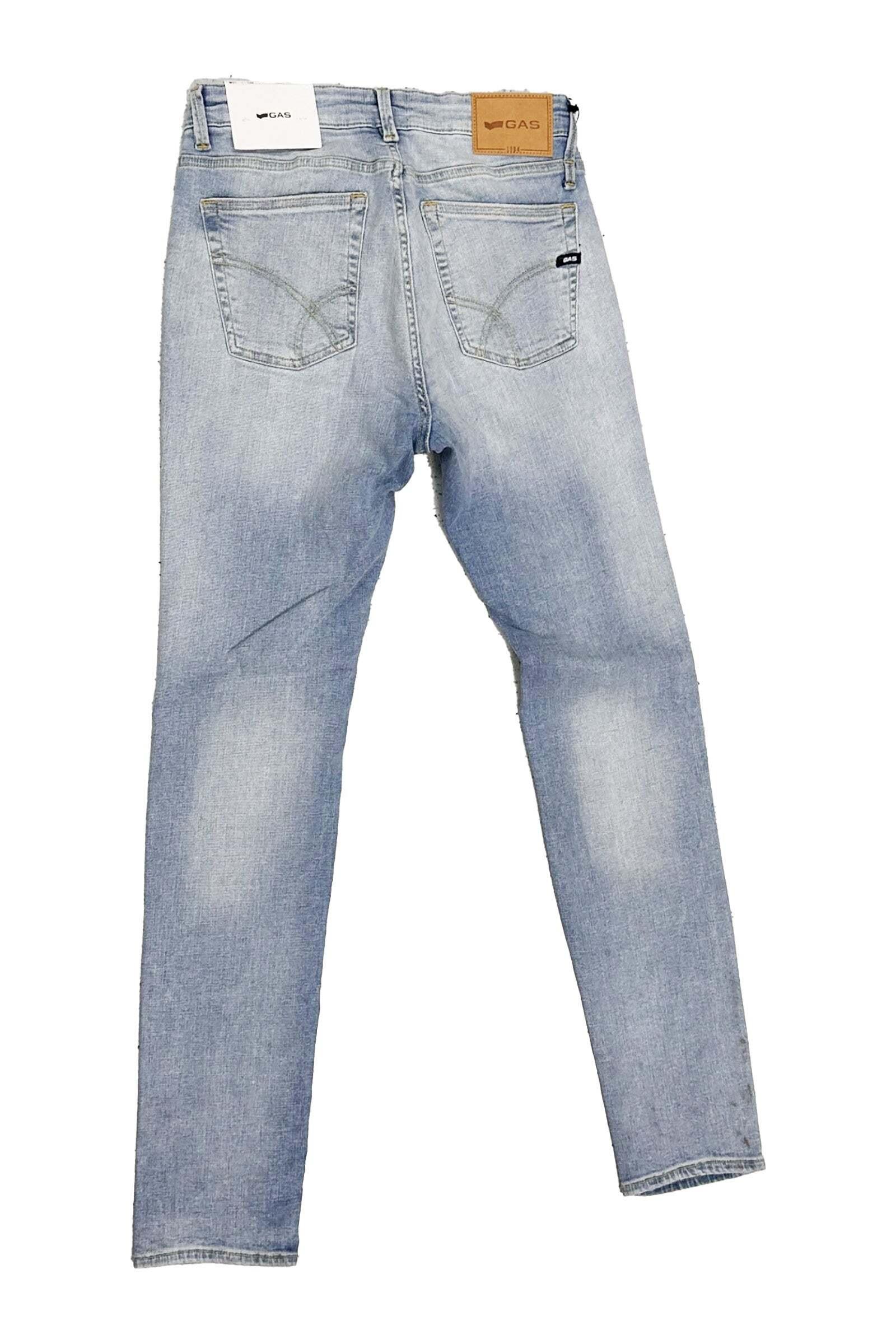 Gas  Jeans Skinny Fit Sax Zip Rev 