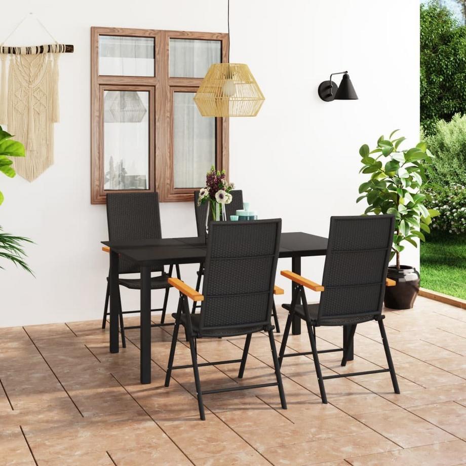 VidaXL set da pranzo Polirattan  