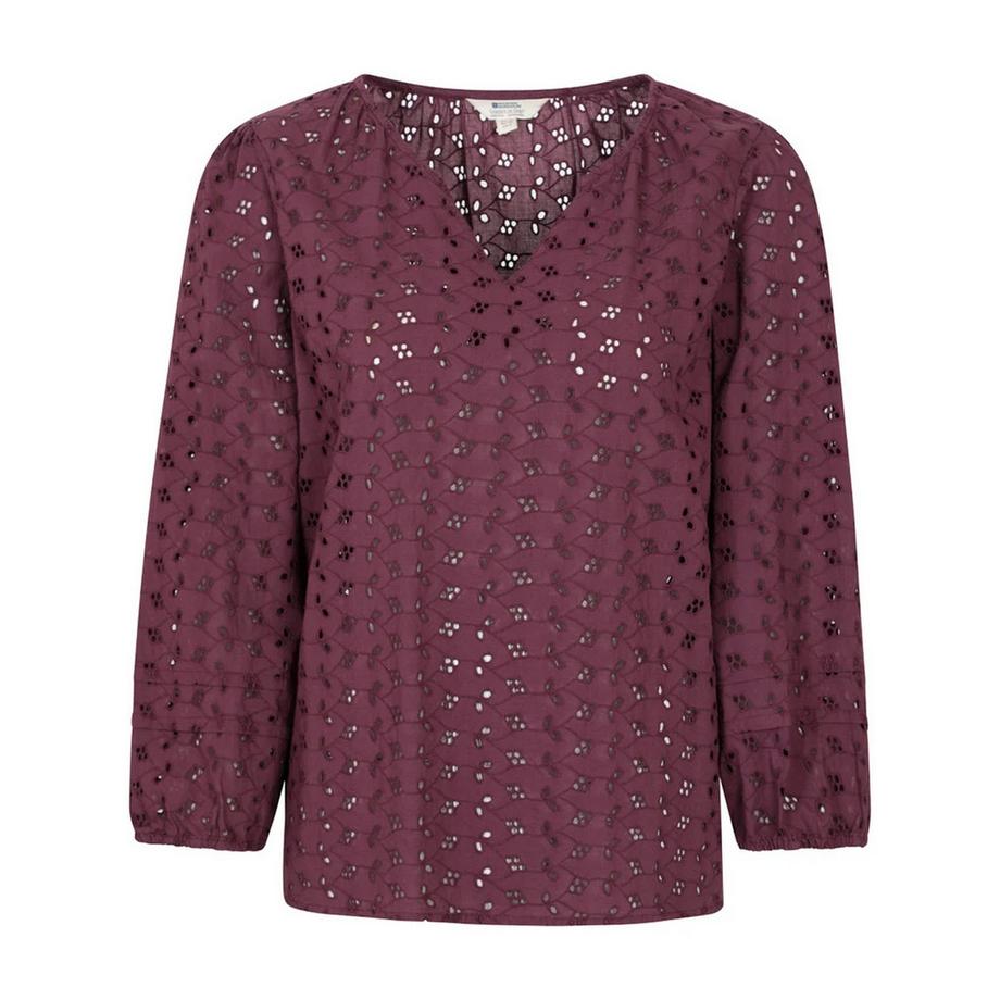 Blouse Décontractée Manches ¾ Motiftyle Broderie