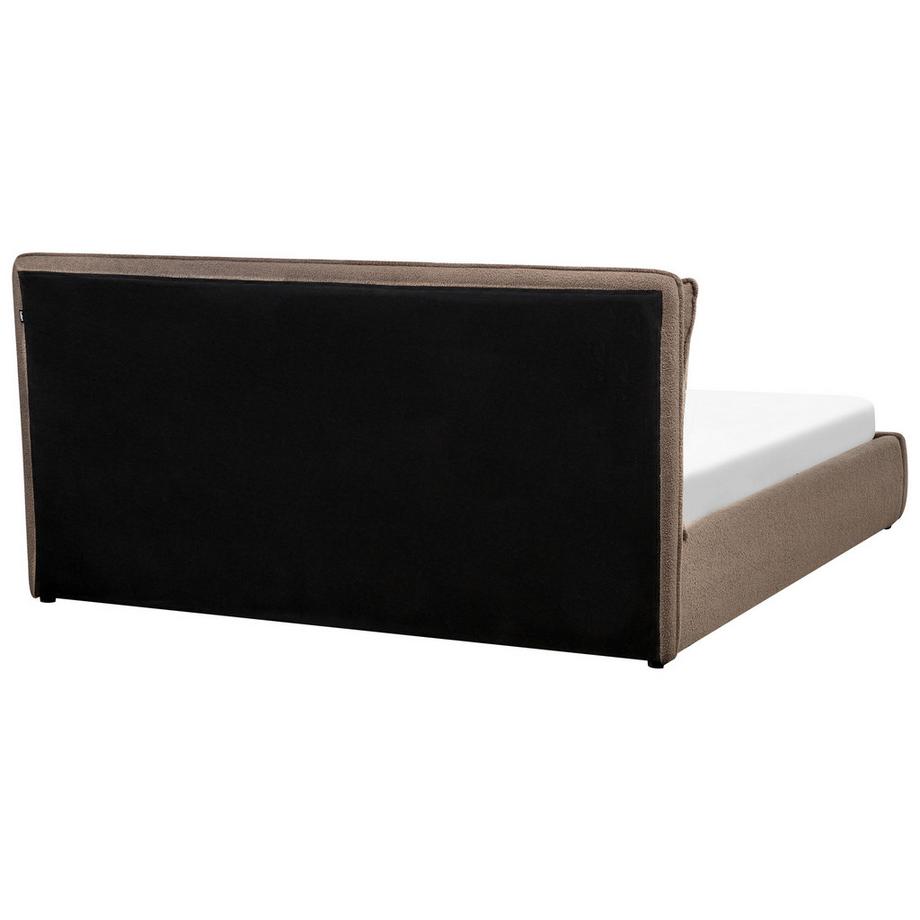 Beliani Letto contenitore en Bouclé  BAJONNA  